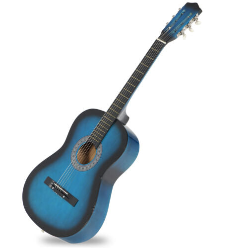 Acoustic Beginners Guitar w/ Case, Strap, Tuner, Pick & Steel Strings